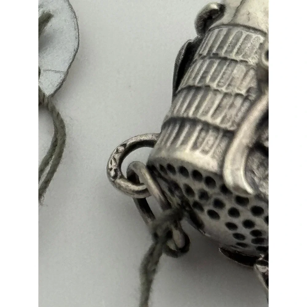 REO‎ Sterling Silver Cat Kitten Thimble Shaped Pendant